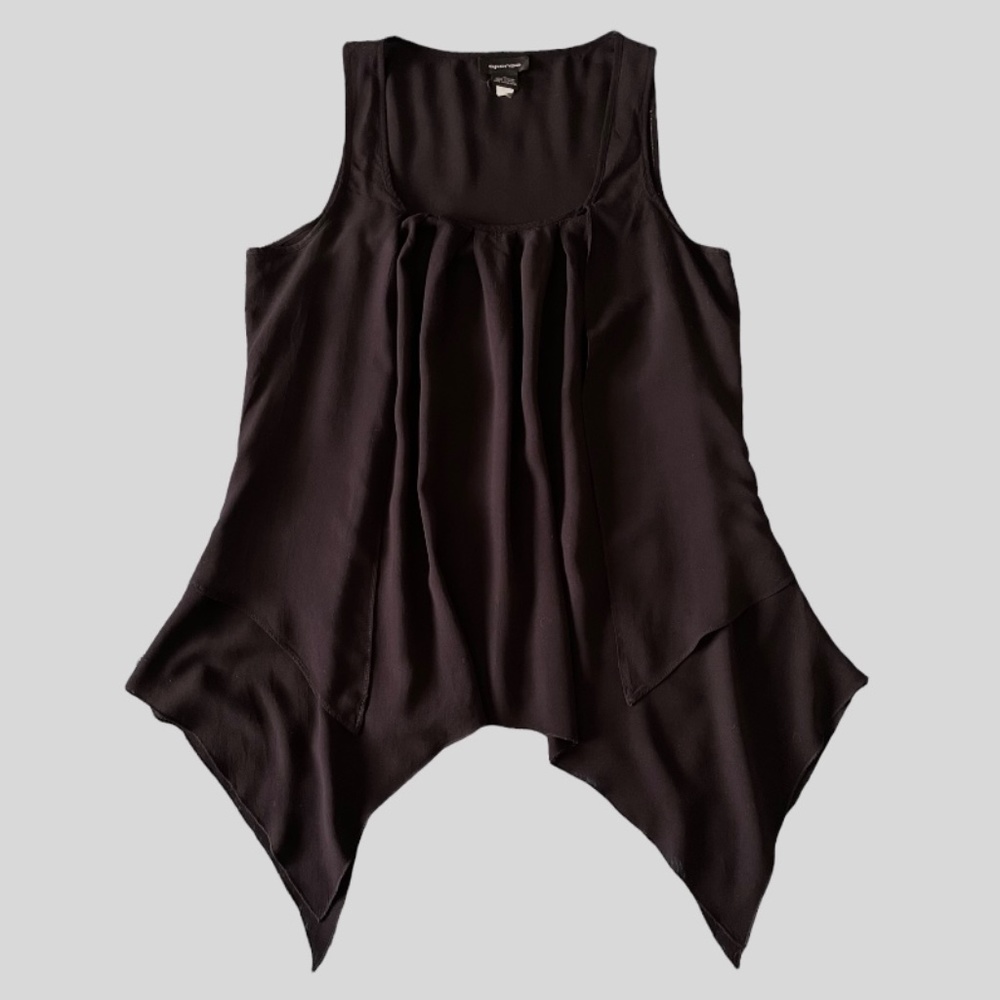 #9 Spence Sleeveless High Low Hanky Hem Flared Scoop Neck Tank - Picture 4 of 7